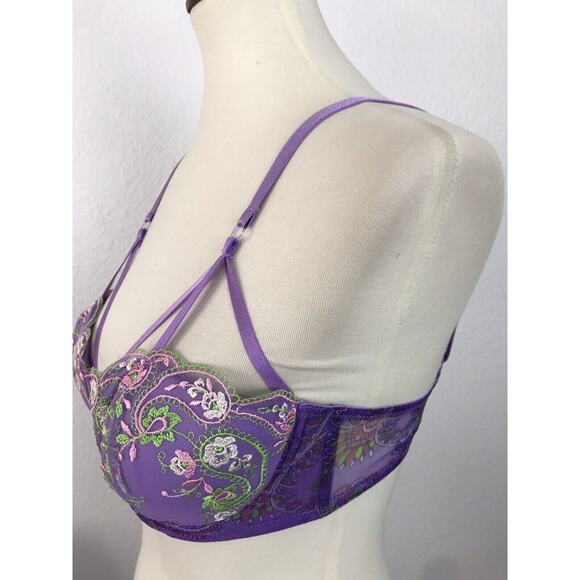 Savage x Fenty Lingerie Bohemian Cage Floral Embroidered Bra - Picture 3 of 11